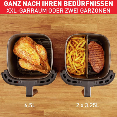 Tefal EY8018 Easy Fry & Grill XXL 2-in-1 Heissluftfritteuse, Air Fryer und Grill, Flexcook-Einsatz f