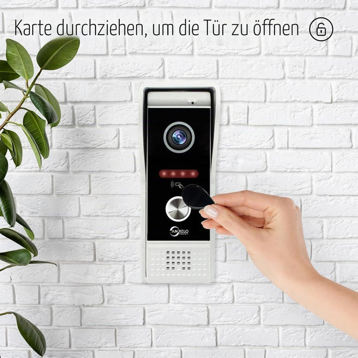 ANJIELO SMART (4-Draht) 1080P visuelle Türsprechanlage Kamera mit 7-Zoll-Touchscreen visuelle Türspr