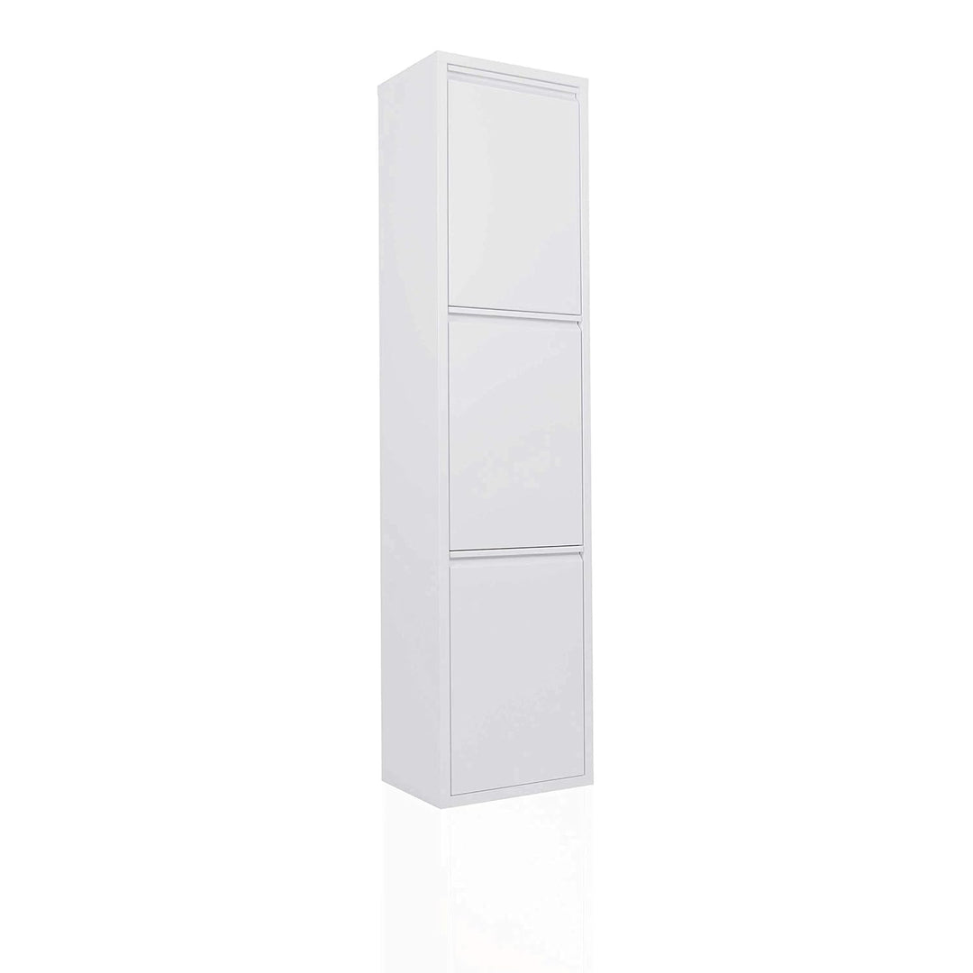 Betten-ABC Refina Mehrzweckschrank, Mülltrenner, platzsparend, aus pflegeleichtem Metall Farbe Weiss