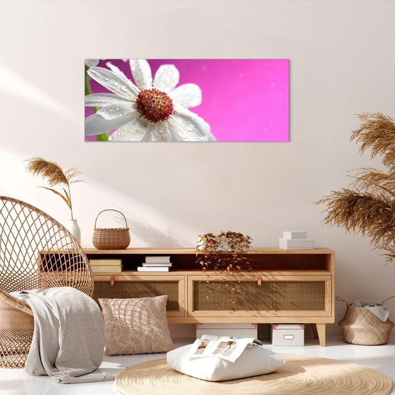 Wandbilder Dekoration Wohnzimmer Blume frühling garten Panorama Bilder auf Leinwand 120x50cm Leinwan