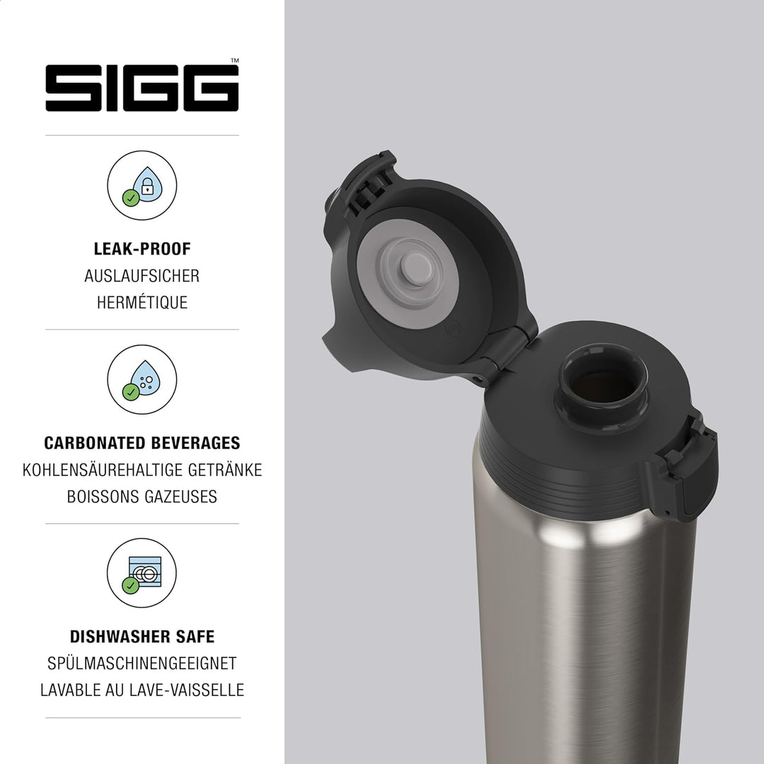 SIGG - Edelstahl Trinkflasche - Shield ONE - Für Kohlensäurehaltige Getränke Geeignet - Auslaufsiche