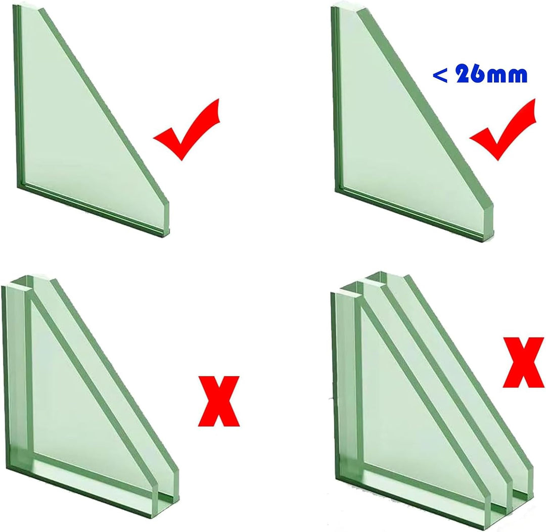 Hooha Fensterputzer Magnetisch Für Einfach Fenster, 2.5M Sicherheitsseil,Anti-Tropf-Material Nicht L