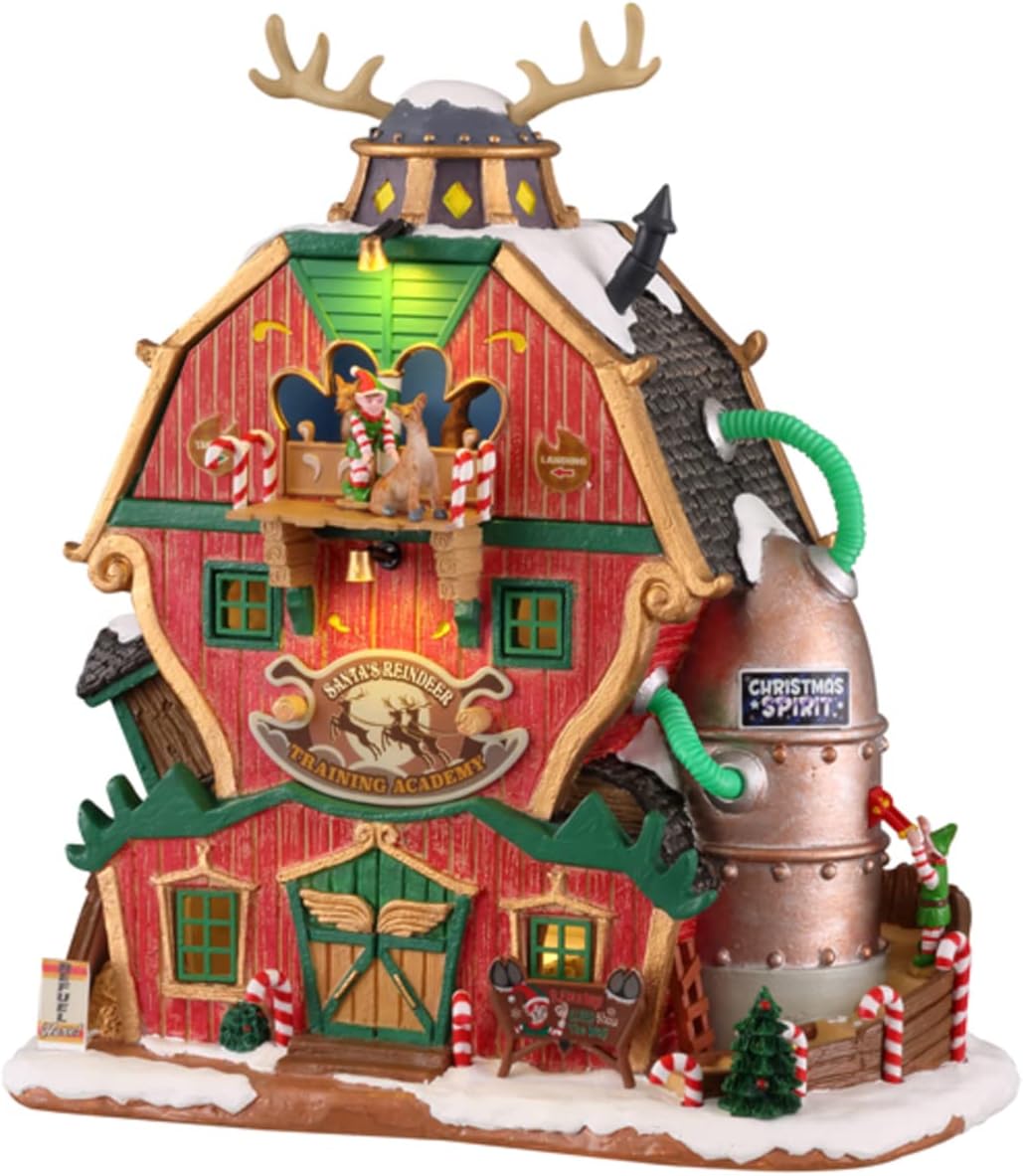 Lemax 15793 Santa's Wonderland Lighted Buildings: Santa's Reindeer Training Academy