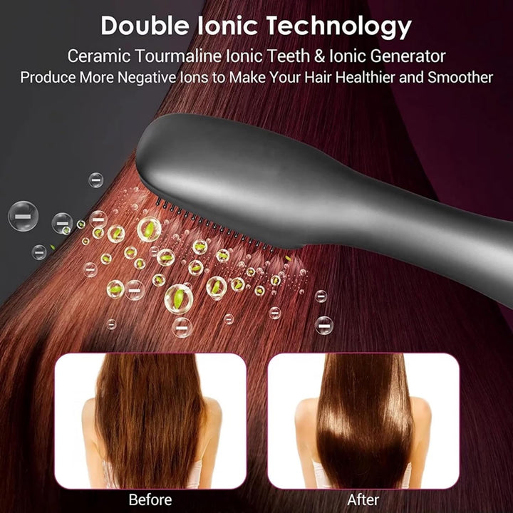 Lalano`S Cosmetics 3-in-1 Profi-Haartrockner &amp; Glättbürste, 1200 W, Keramik-Ionen-Technologie, 3 Tem