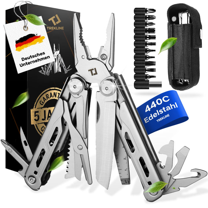 Premium Multitool Werkzeug [rostfreier Edelstahl] Survival Multifunktionsmesser perfektes Camping Zu