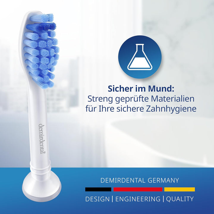 8er demirdental Aufsätze passend für Philips Sonicare Ersatzbürsten ProResults Medium Bürstenköpfe,