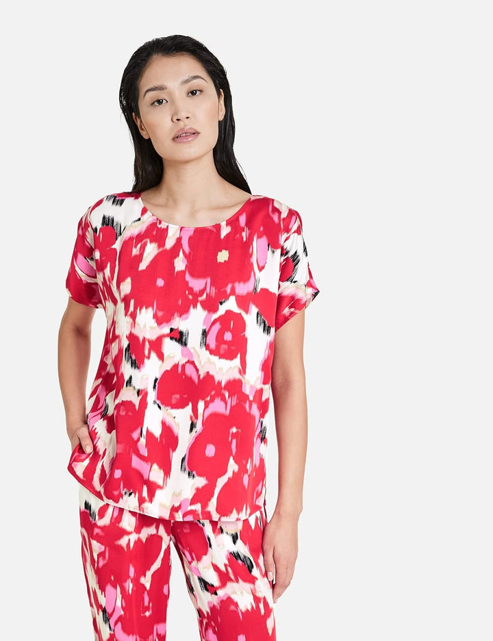 Taifun Damen Bluse 40 Rose Kiss Gemustert, 40 Rose Kiss Gemustert