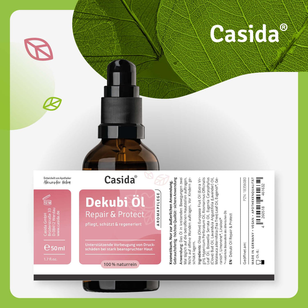 Casida Dekubi Öl Repair & Protect - Aromapflege mit 100% naturreinen Ölen für Dekubitusprophylaxe un