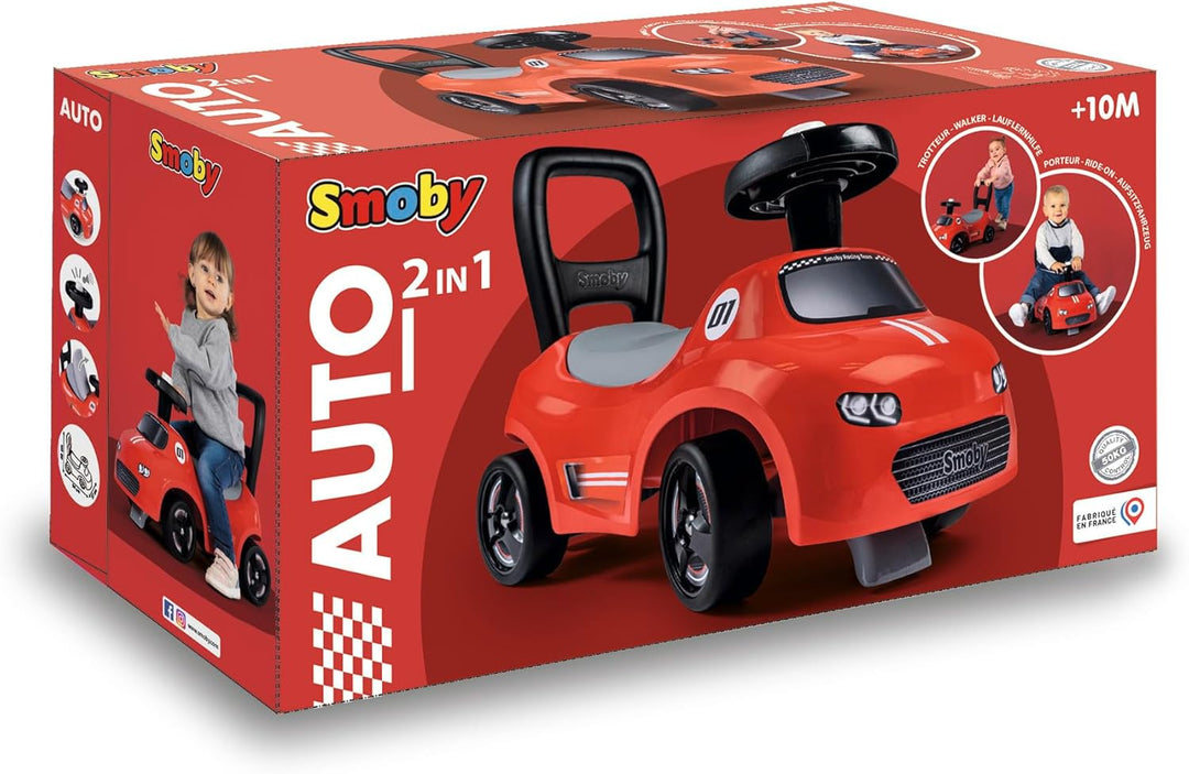 Smoby Mein erstes Auto – Rutscherfahrzeug für Kleinkinder – sicher und wendig – Rückenstütze und Sta