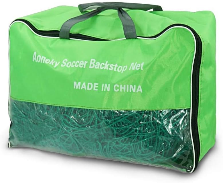 Aoneky Fussball Ballfang Netz 3x3M/3x6M /3x9M/3x12M /3x15M,10 x10 cm Masche, 2,5mm Polyethylen Seil,