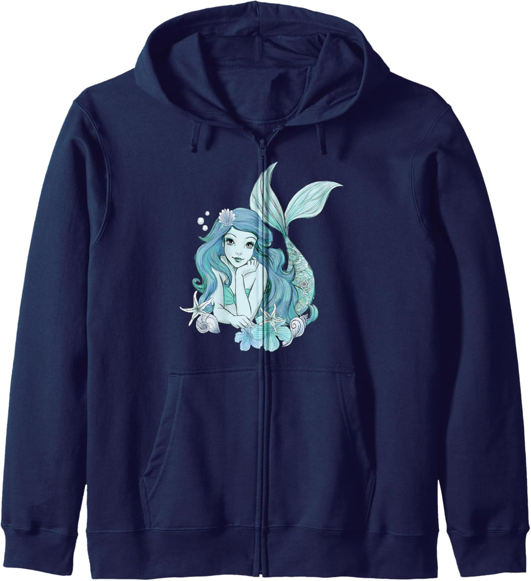 Disney Little Mermaid Ariel Teal Sketch Kapuzenjacke