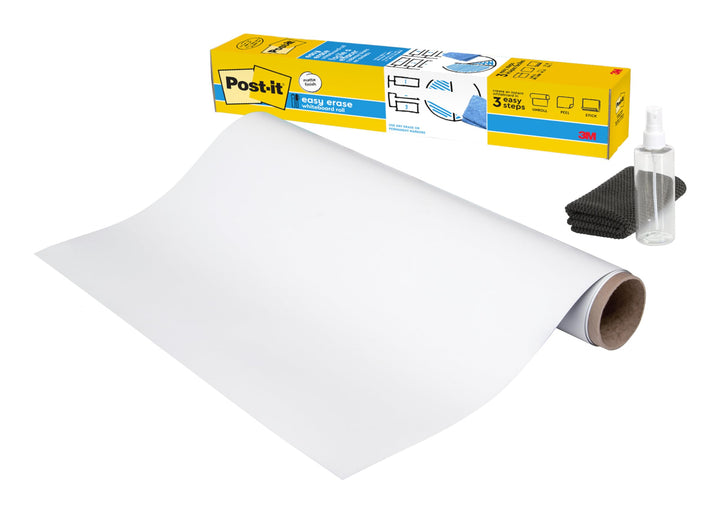 Post-it Flex Write Whiteboard Folie für Whiteboard Marker und Permanent Marker, 1,219 m x 2,438 m 1