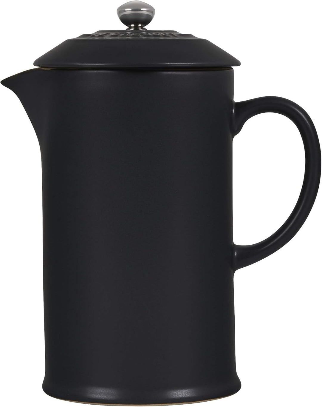 Le Creuset Kaffee-Bereiter/French Press mit Edelstahl-Presseinsatz, 800 ml, Steinzeug, Schwarz