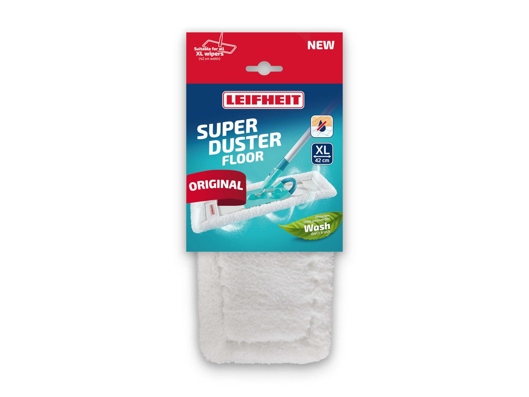 Leifheit SUPERDUSTER Floor XL, waschbarer Staubbezug für Böden, Staubwischer Boden mit Mikrofaser Be