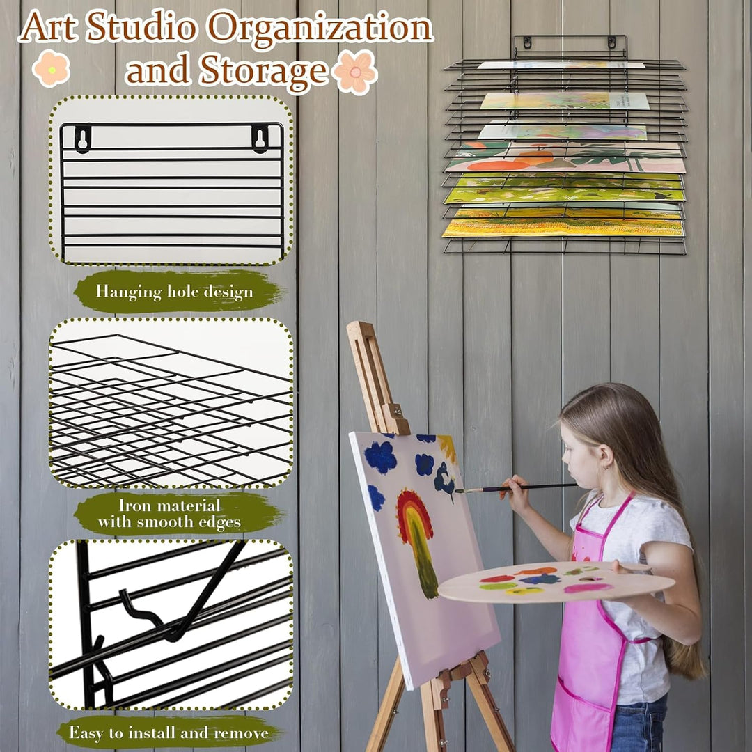 Kunst-Trockenständer für Klassenzimmer, Farbtrockengestell, kleines Kunsttrockengestell, Wandkunst-A