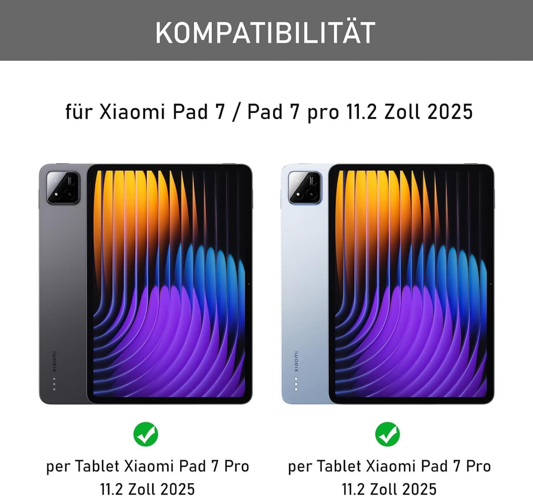 Hülle mit Tastatur für Xiaomi Pad 7/7 Pro 11.2 Zoll 2025, QWERTZ Layout Keyboard für Xiaomi Pad 7 Pr