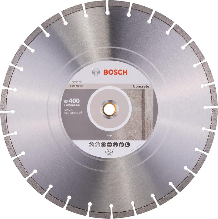 Bosch Professional 1x Diamanttrennscheibe Standard for Concrete (für Beton, Porenbeton, Ø 400 x 20/2