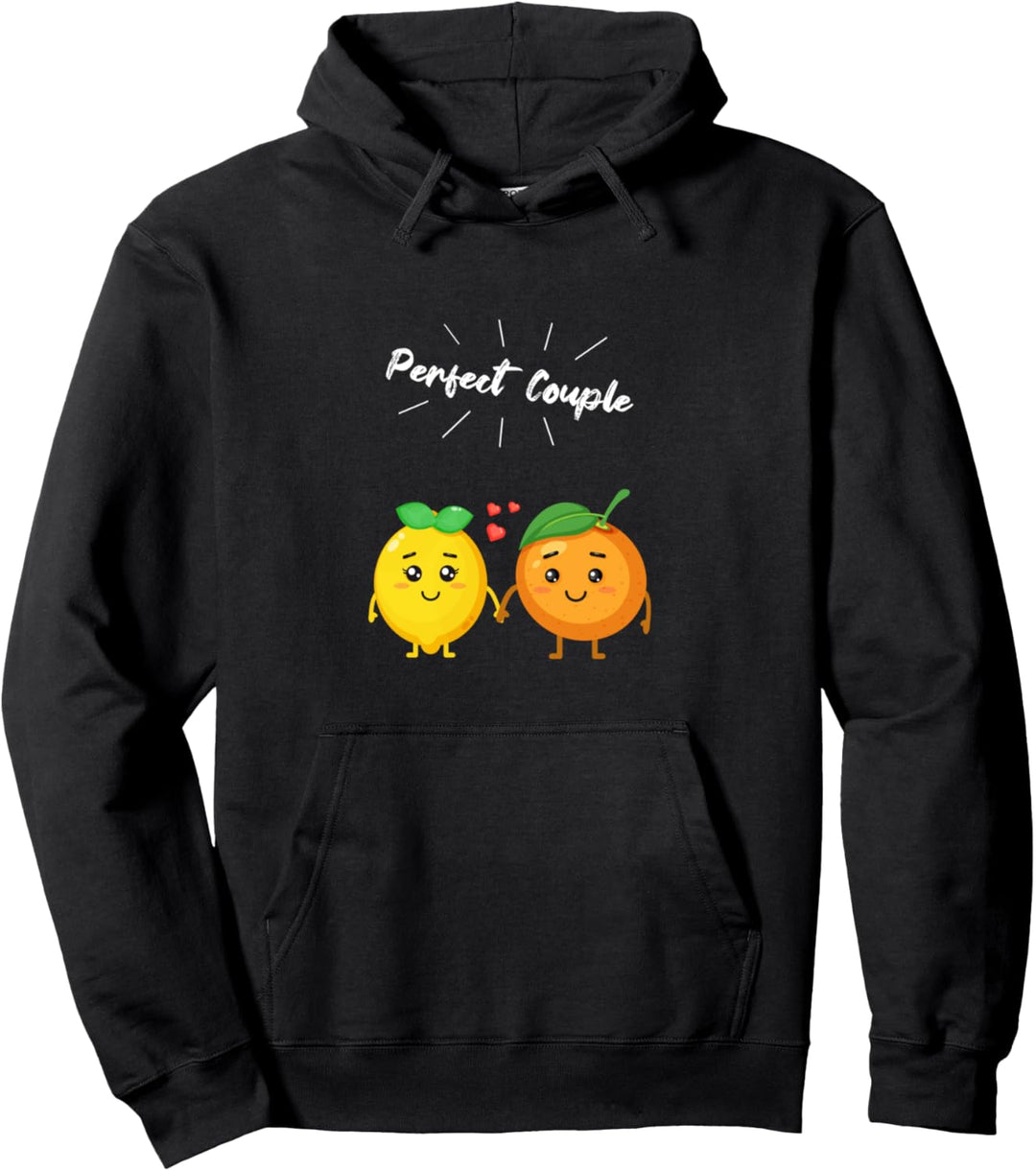 Zitrone und Orange Paar Geschenk für Veganer & Vegetarier Pullover Hoodie