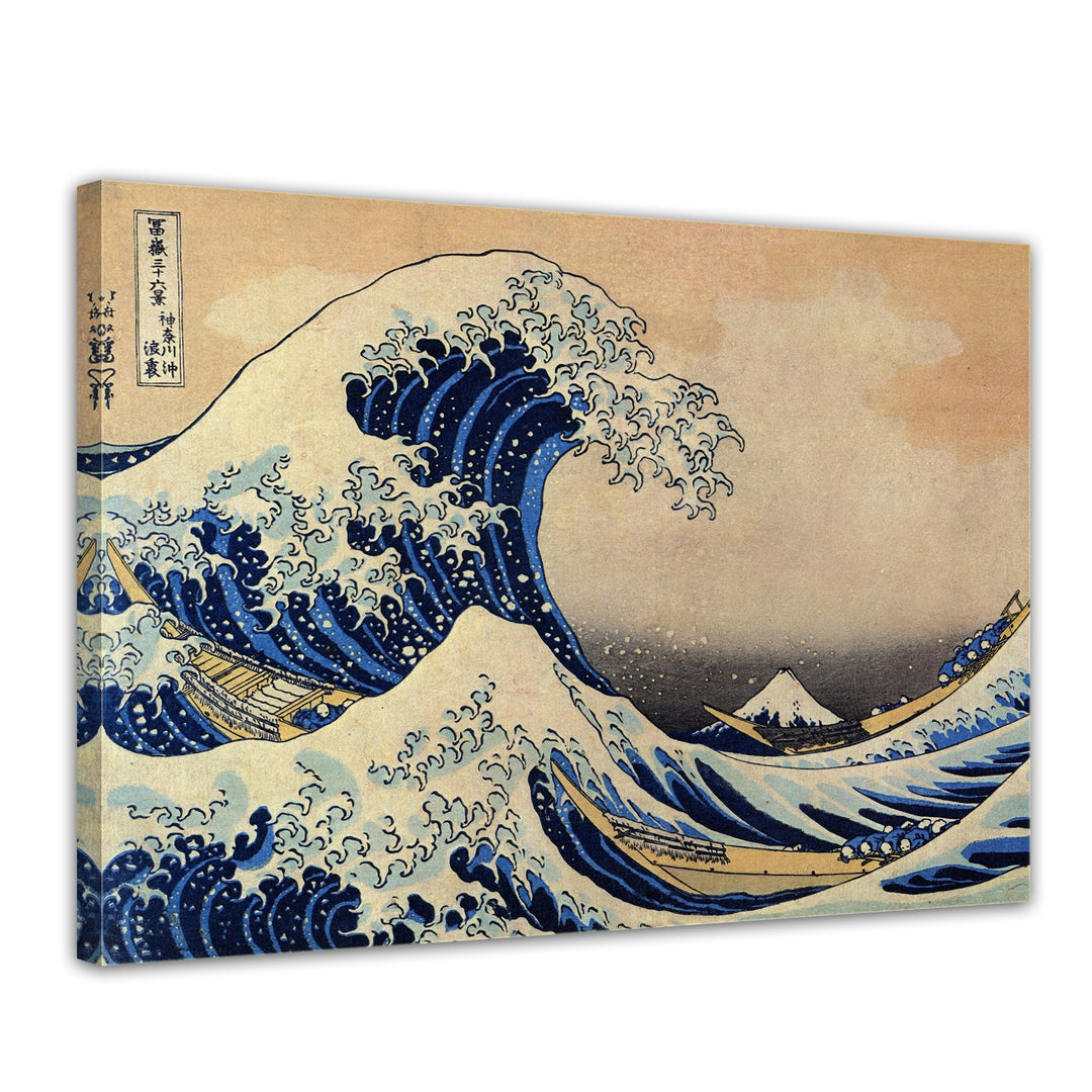 Bilderdepot24 Bild auf Leinwand | Katsushika Hokusai Die grosse Welle vor Kanagawa in 60x50 cm als W