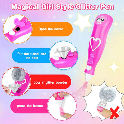 Herefun Nagelstudio Kinder Mädchen, Geschenke für Mädchen Nagellack Set, Nagelkunst Kinder 6 7 8 9,
