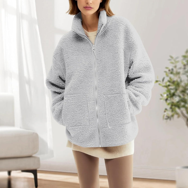 SYDUZAX Umstandsjacke mit Babyeinsatz Warm Teddy Fleecejacke Umstands Baumwolljacke Winter Umstandsm