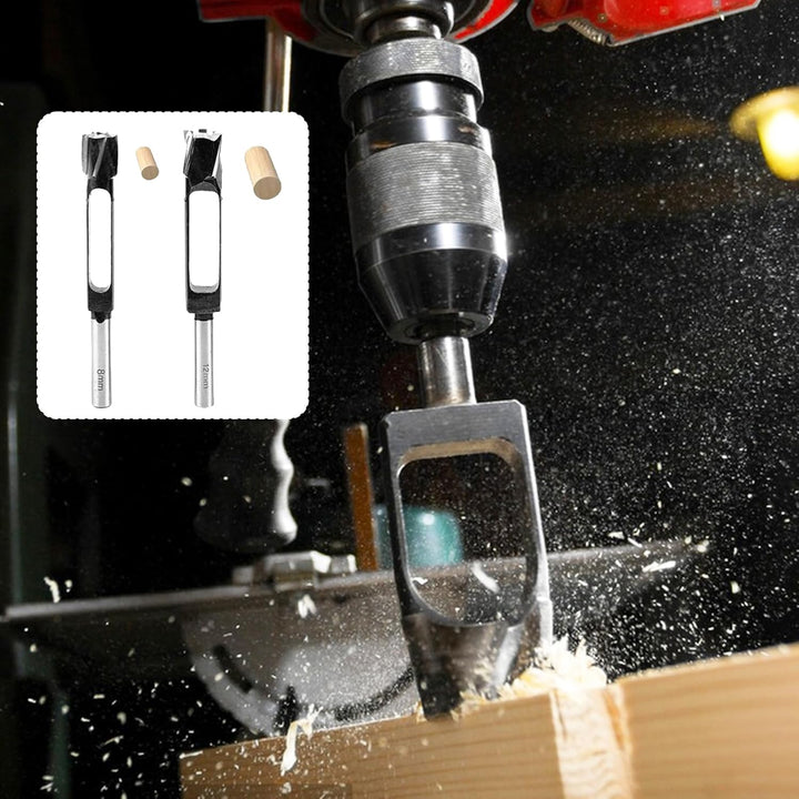 Zapfenschneider Bohrer Set, Zapfenbohrer Holz Holzdübel Plug Cutter 8mm 12mm, 1/2" Rundschaft präzis