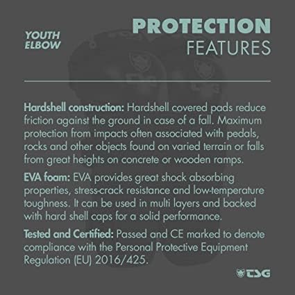 TSG Elbogenschoner Youth Elbow XS Schwarz, XS Schwarz