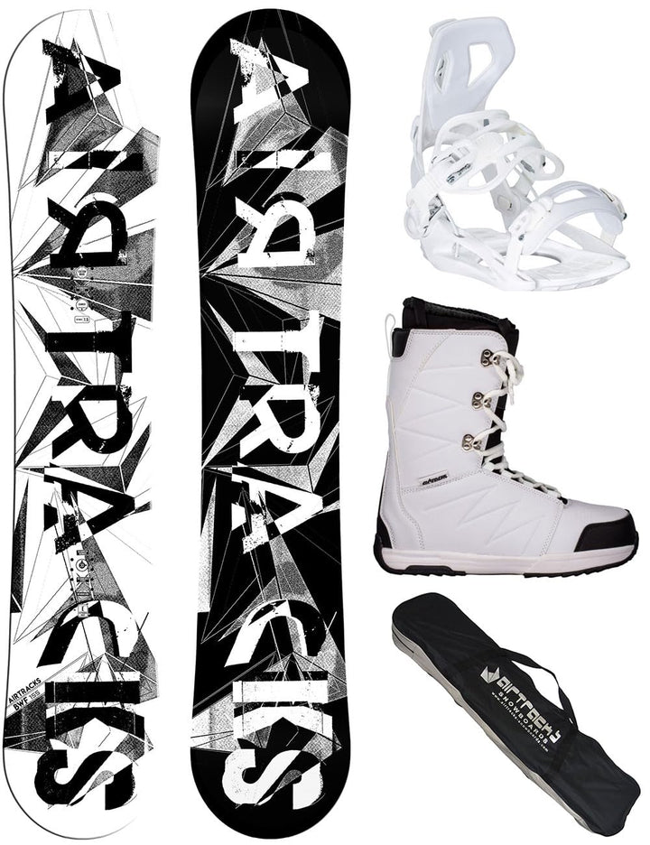 Airtracks Damen Snowboard-Set BWF Lady Camber + Bindung Master W Fastec + Boots + Sb Bag 140 145 150