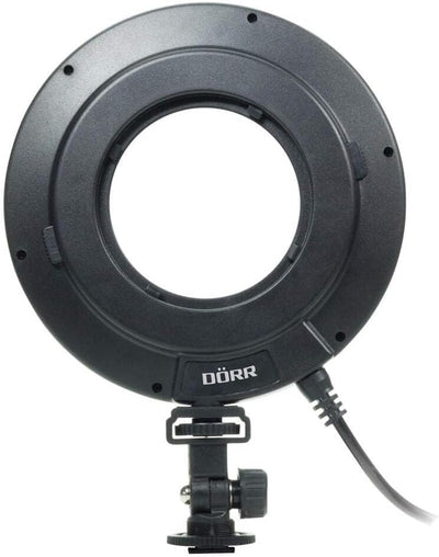 Dörr LED Ringlicht inkl. Anschlussringe und Gelenkarm schwarz, 371025