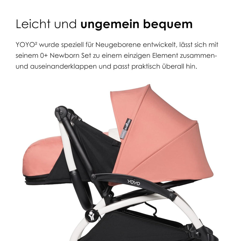 BABYZEN YOYO2 Kompletter Kinderwagen - Inklusive YOYO 0+ Neugeborenen Set (Ginger), Kinderwagengeste