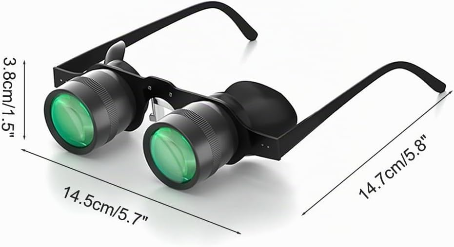 Freihändige Fernglasbrille, Professionelle Angelfernglas, Freisprechbrille zum Angeln, Vogelbeobacht