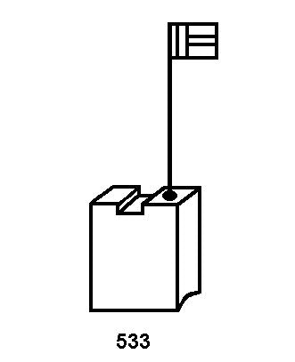 Kohlebürsten für BOSCH POF 800 ACE Router -- 6,3x12,5x22mm -- 2.4x4.7x8.7''