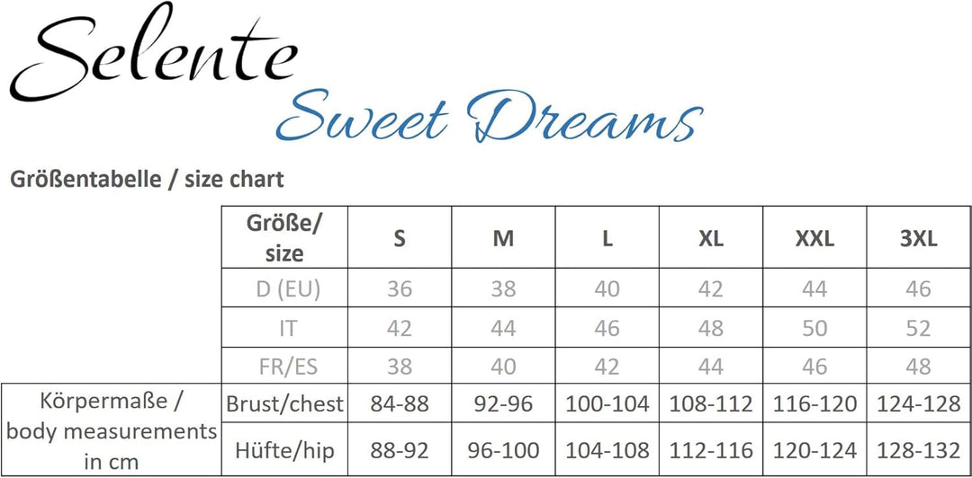 Selente Sweet Dreams modischer Schlafanzug/Shorty/Pyjama (Made in EU) kurz, Capri oder lang und mit