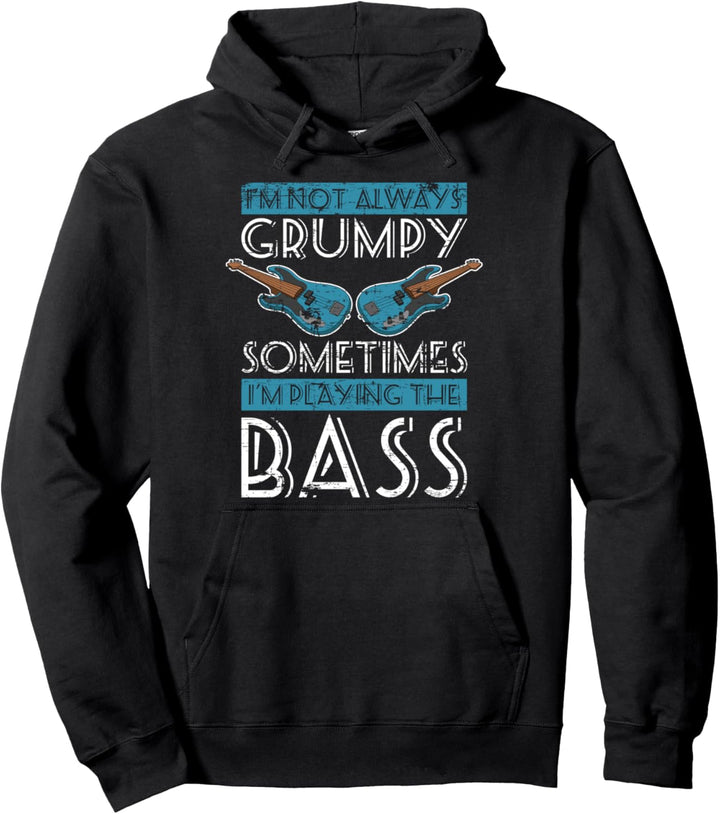 Lustiges Bassisten Rocker Musiker Geschenk Bass Gitarre Pullover Hoodie