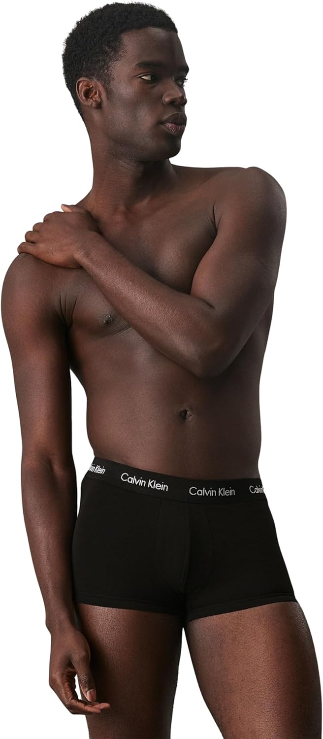 Calvin Klein Herren Low Rise Trunk XS Black/White Logo, XS Black/White Logo
