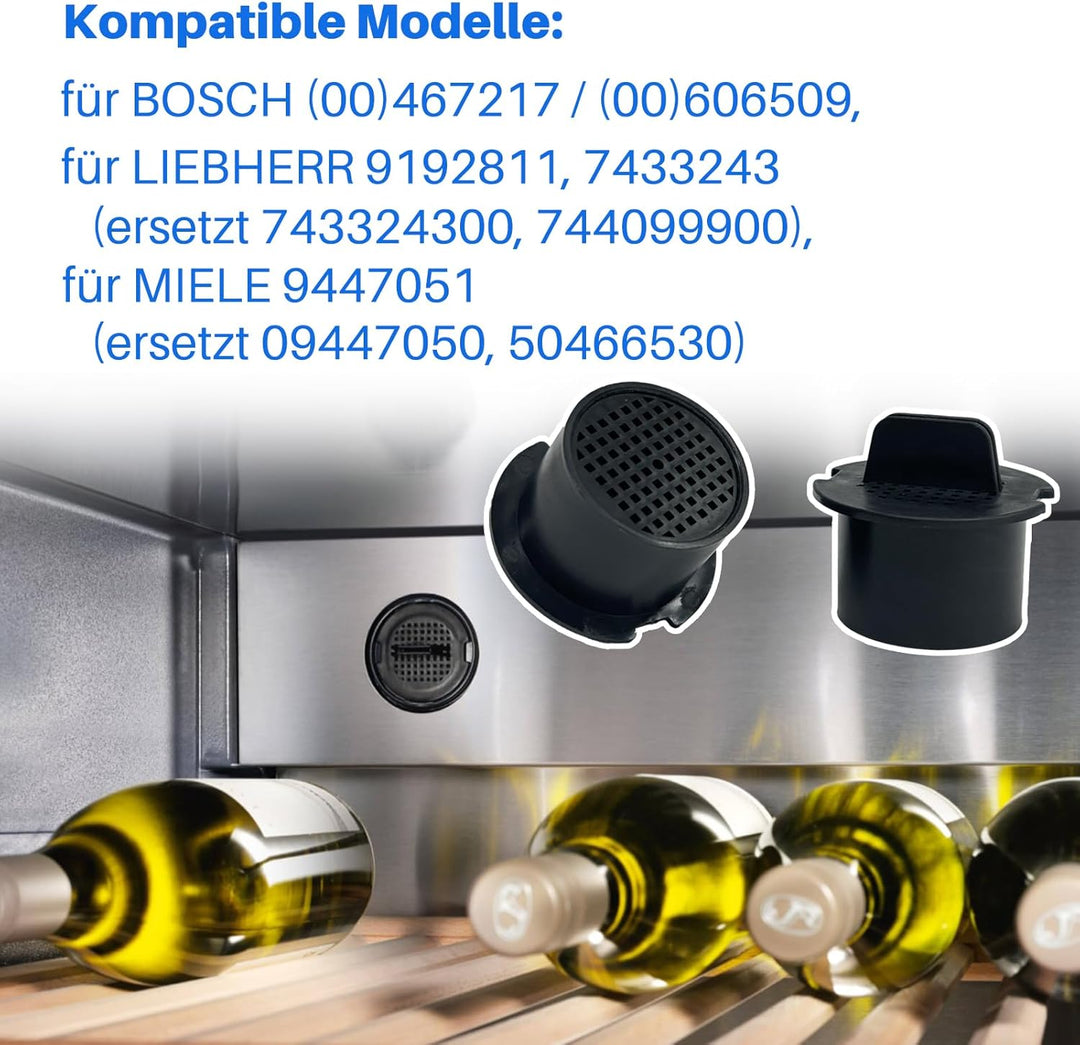Aktivkohlefilter Rund Weinkühlschrank Ø 51 mm kompatibel mit Liebherr 7433243, Wein Filter Luftfilte