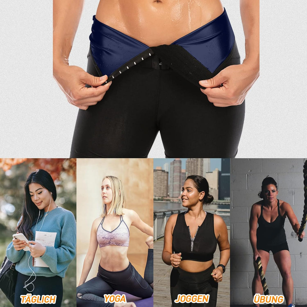 Merlvida Shape Leggings Damen High Waist Sauna Jogginghose Abnehmen Sporthose Bauchkontrolle Body Sh