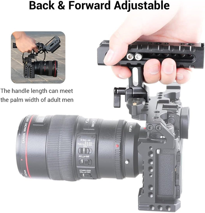 SMALLRIG NATO Top Handle Griff mit Cold Shoe für Kameras, Camcorder, Actionkameras, Kamerakäfig-1955