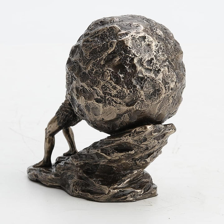 Veronese Design Sisyphus Rolling The Boulder Cold Cast Bronzed Resin Griechische Römische Skulptur S