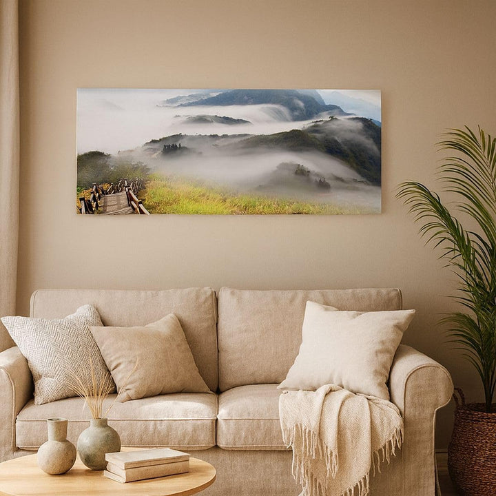 Wandbilder Dekoration Wohnzimmer Asien schönheit berg landschaft Panorama Bilder auf Leinwand 120x50