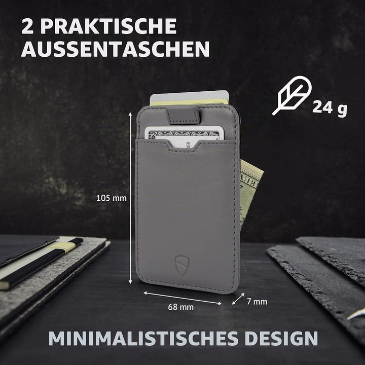 Vaultskin Chelsea Ultra-Slim Leder-Geldbörse für die Vordertasche - RFID-Blockierung für Männer mit