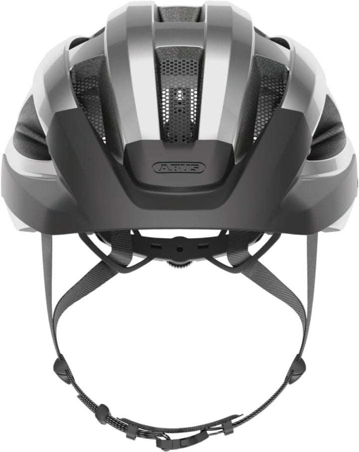 ABUS Rennradhelm Macator - sportiver Fahrradhelm für Einsteiger - auch für Zopfträger/-innen - für D
