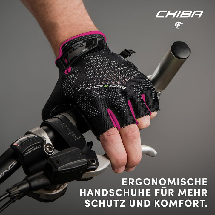 Chiba BioXCell Super Fly | Langlebige Sommer Rad Handschuhe für Damen & Herren | Anatomisches Gelkis