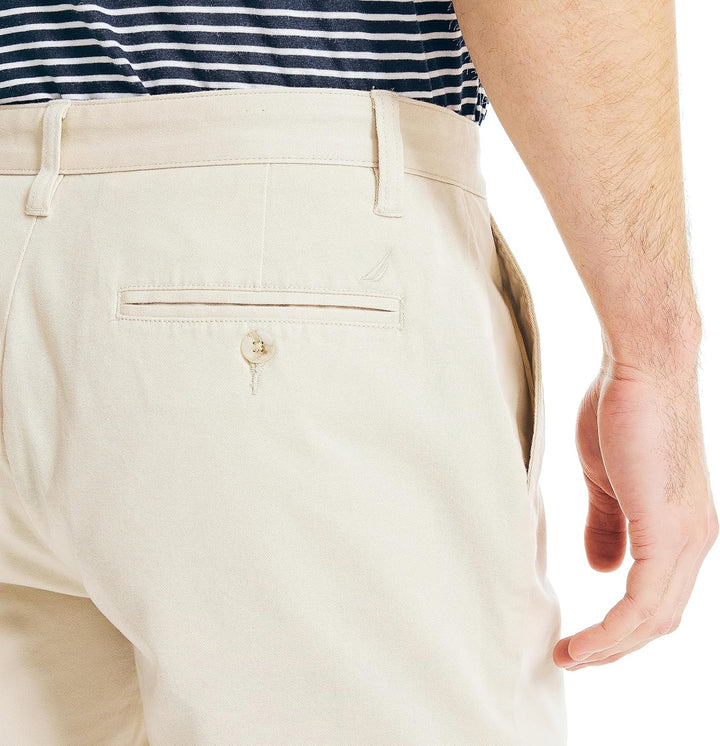 Nautica Herren Classic Fit Flat Front Stretch Chino Deck Lssige Shorts 30 Nautica Stone, 30 Nautica