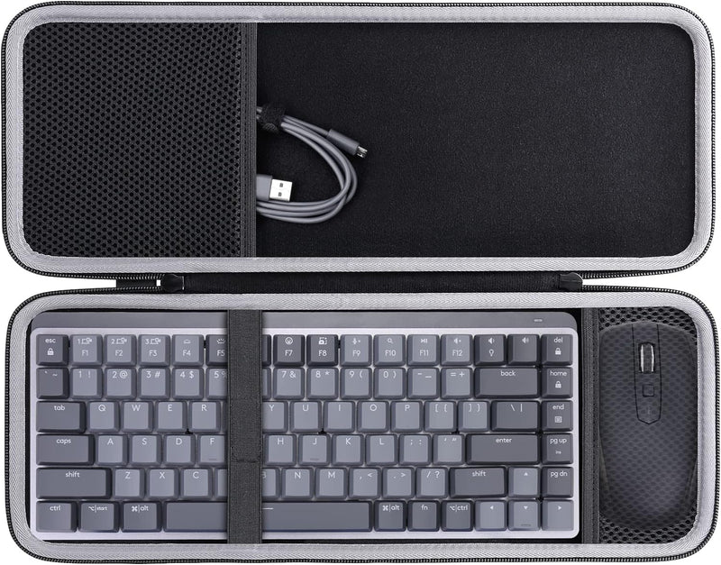 co2CREA Hart Schutz Hülle Etui Tasche für Logitech MX Mechanical Mini Kabellose Tastatur und Anywher