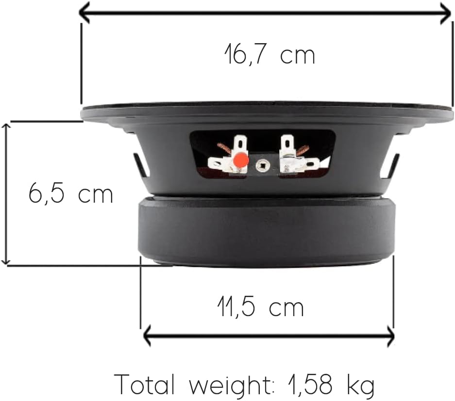 1 MIDRANGE DS18 PRO-GM6 Lautsprecher 16,5 cm 165 mm 6,5" Durchmesser 140 Watt RMS und 480 Watt max.