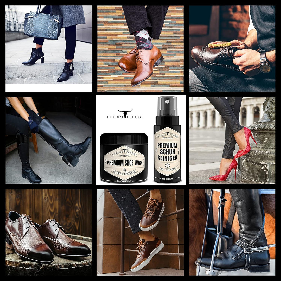 URBAN FOREST SPARSET Schuh Reiniger + Schuhwachs Farblos | Professionelle Schuh-Reinigung & Schuh-Pf