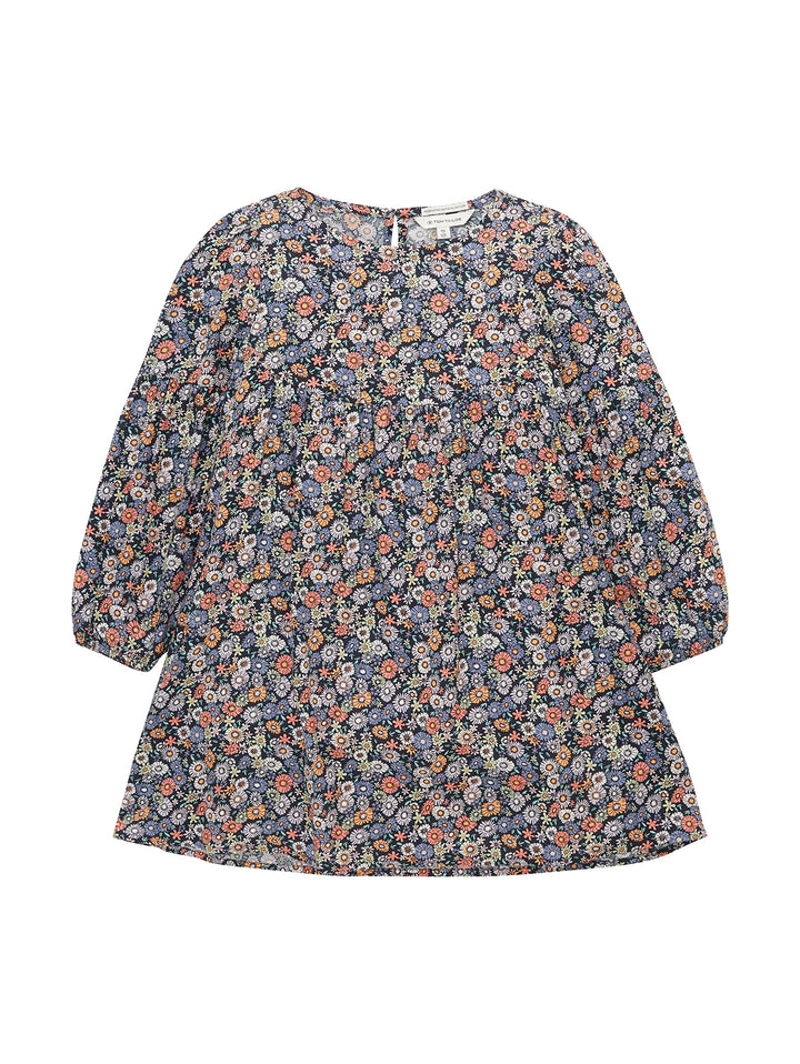 TOM TAILOR Mädchen Kinder Kleid mit Blumenmuster 116-122 31440 - Multicolor Flower Print, 116-122 31