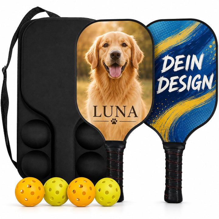 Personalisierter Pickleball Schläger mit Foto, Name oder Logo, Carbonfaser oder Fiberglas, Leichter