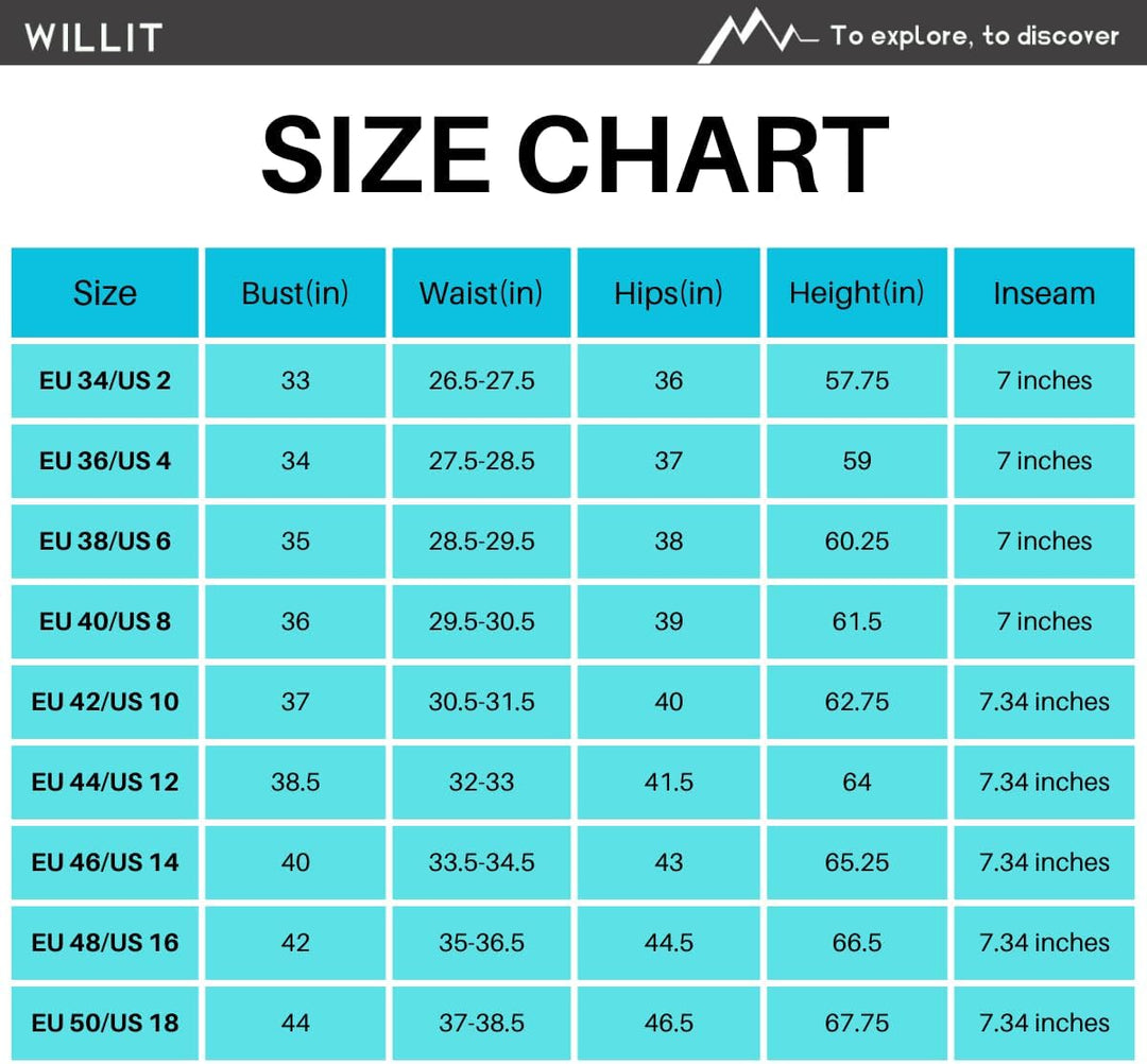 WILLIT Damen 7" Badeshorts Schwimmen Boardshorts Badehose Schnell Trocknend Bikini Shorts High Waist